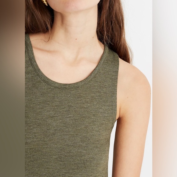 Madewell Highpoint Tank Dress in Olive Green Size Large Women’s Sleeveless - Picture 4 of 8